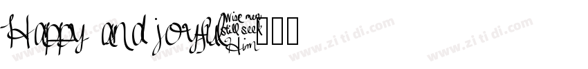 Happy and joyful字体转换